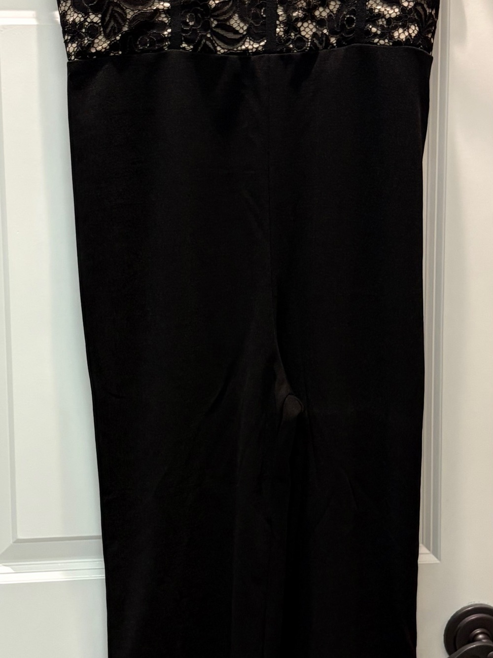 Black Lace-Trim Men’s Dress Pants